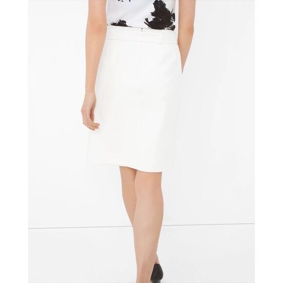 White House Black Market Tie-Belt pencil skirt 00 - Picture 3 of 14